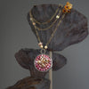 Chocolate Diamond and Pink Sapphire mosaic necklace