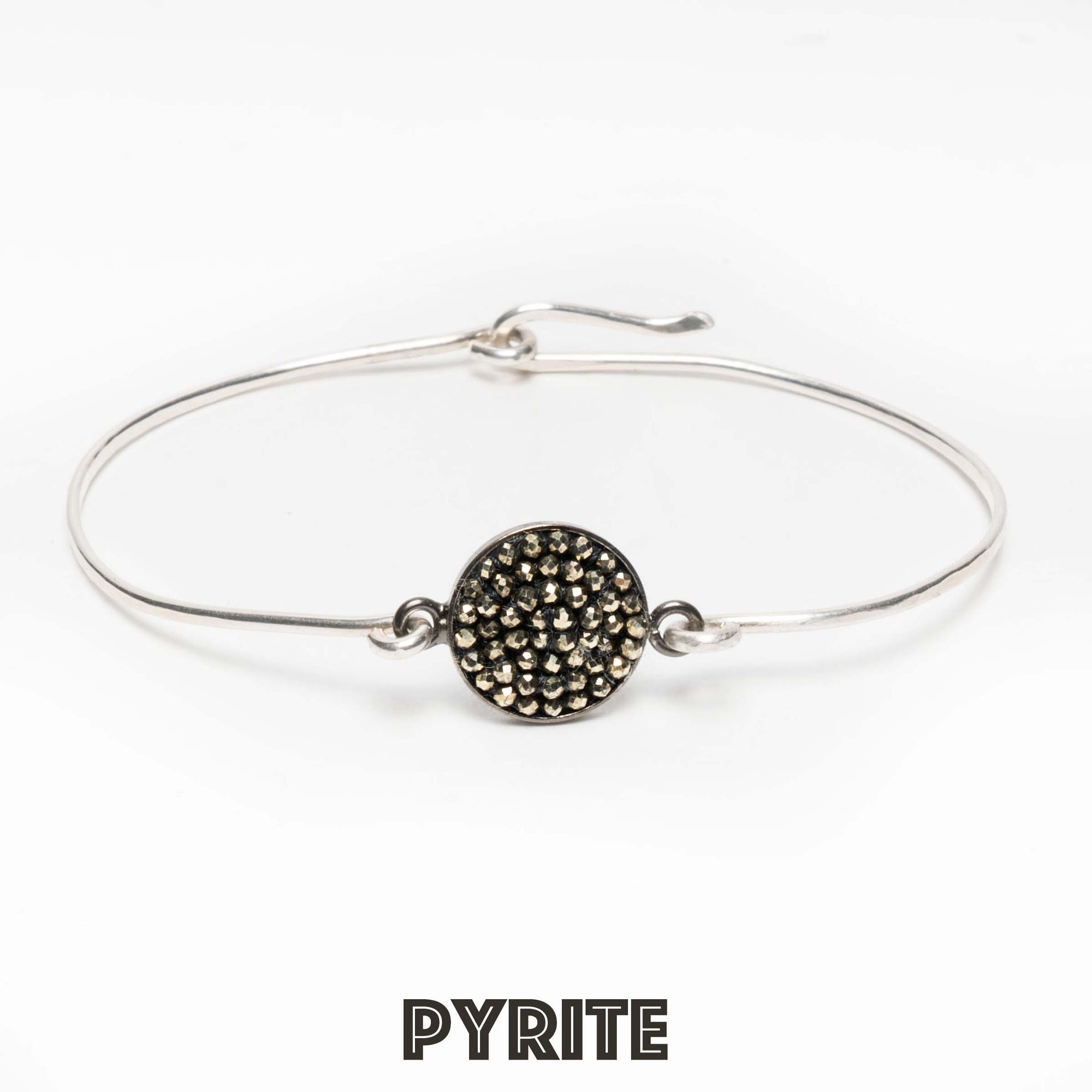 Mosaic bangle: hammered gold or silver so many gems