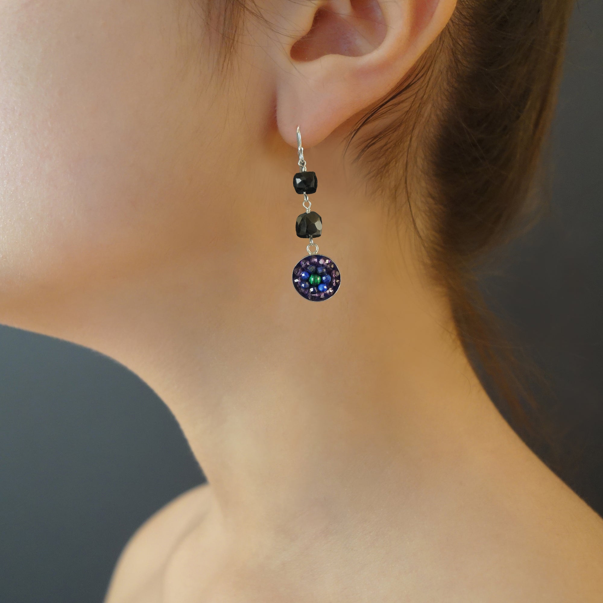 A Rainbow is a Promise mosaic earrings