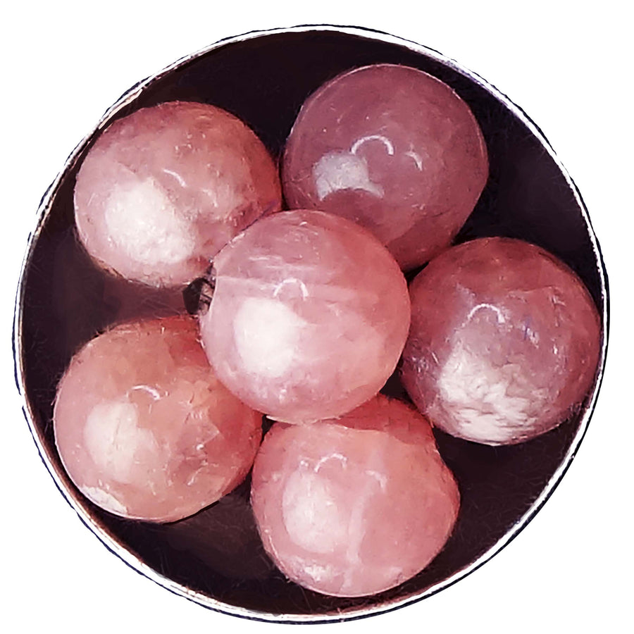 Lift Her Up in Peace: rhodocrosite post earring