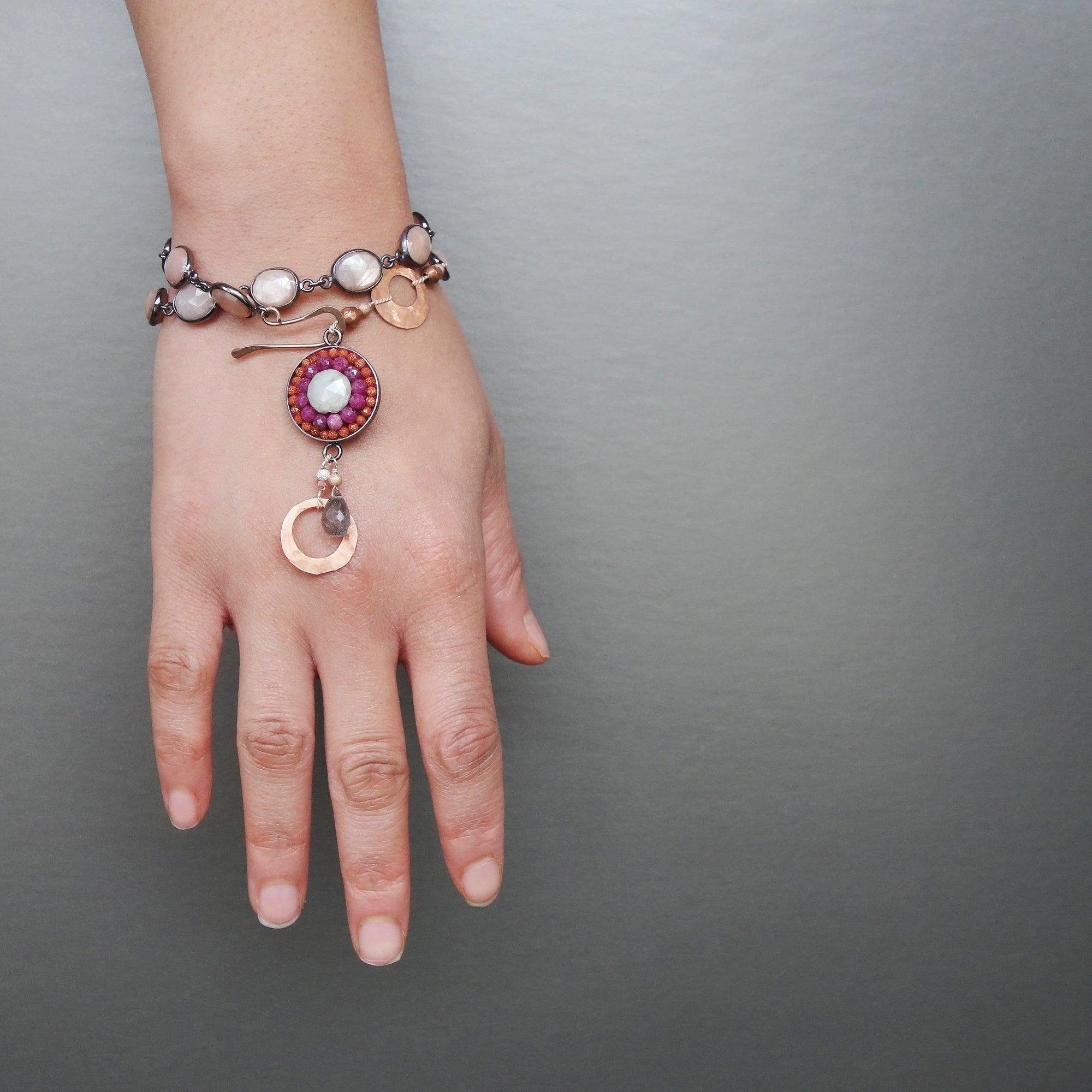 One Giant Leap for Mankind (hand hammered moon) necklace/bracelet