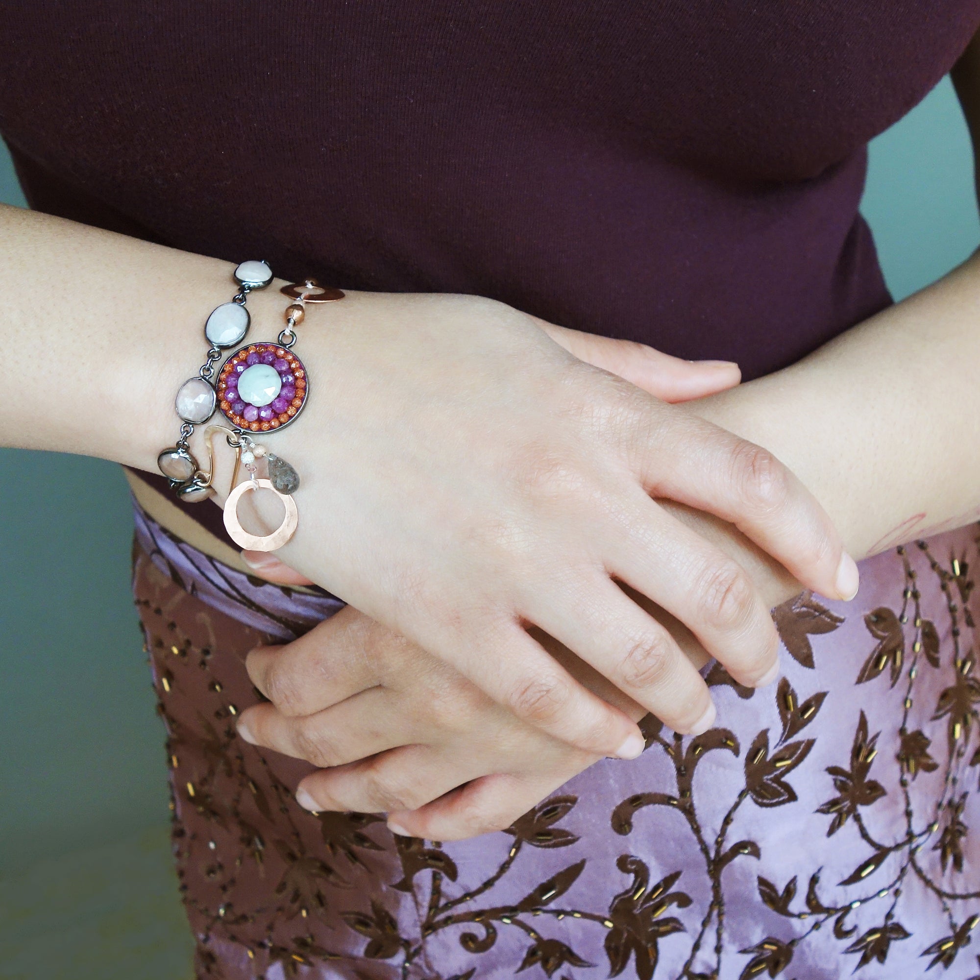 One Giant Leap for Mankind (hand hammered moon) necklace/bracelet