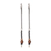 Black Sapphire and Copper Dangle Earring