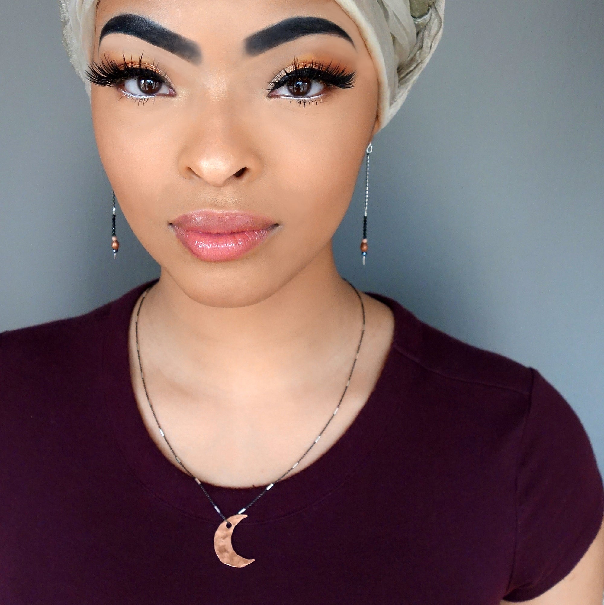 Oh It's a Copper Moon in the Night Sky Necklace