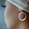 Pink Sapphire and Labradorite Mosaic earring