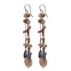 Moonstone, Sapphire, Copper Chandelier earring