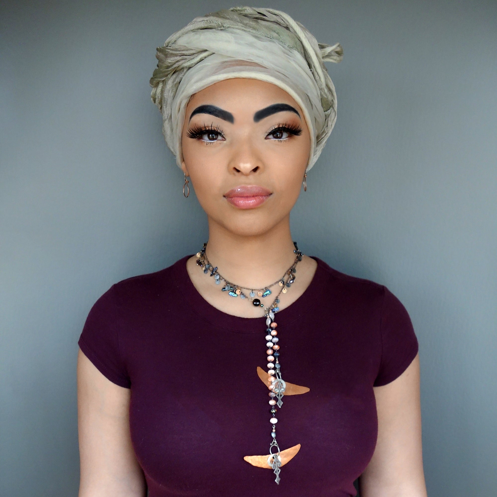 Rose Gold Hand Hammered Hoops