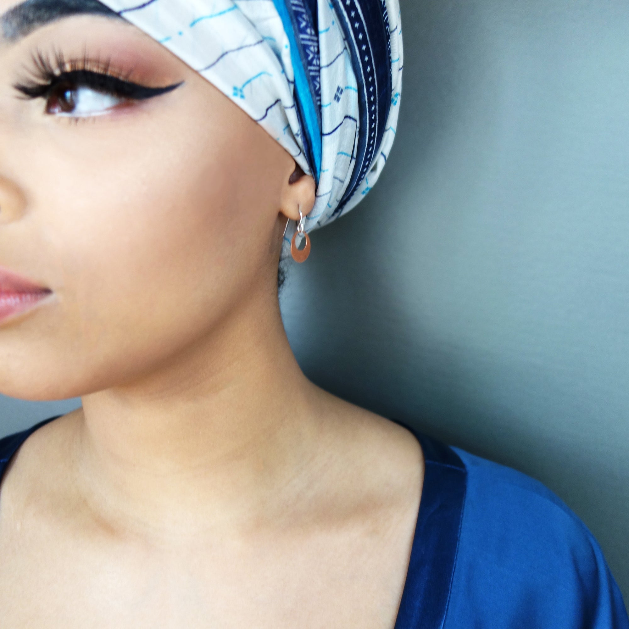 Hand Hammered Copper Hoop earring