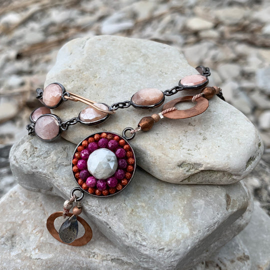 One Giant Leap for Mankind (hand hammered moon) necklace/bracelet