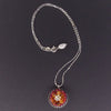 Ruby, Citrine drops, Pearl mosaic necklace
