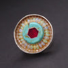 She Boogied at Mister Kelly's: opal, ruby, turquoise mosaic ring