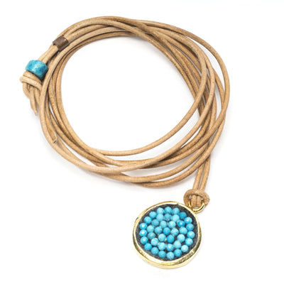Turquoise Iconic Mosaic Wrap Bracelet and/or Necklace