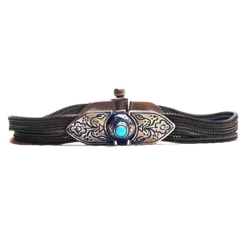 Empress bracelet: sterling, turquoise or garnet