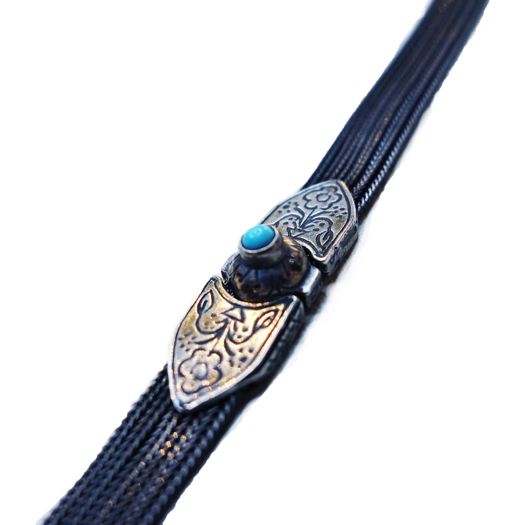 Empress bracelet: sterling, turquoise or garnet