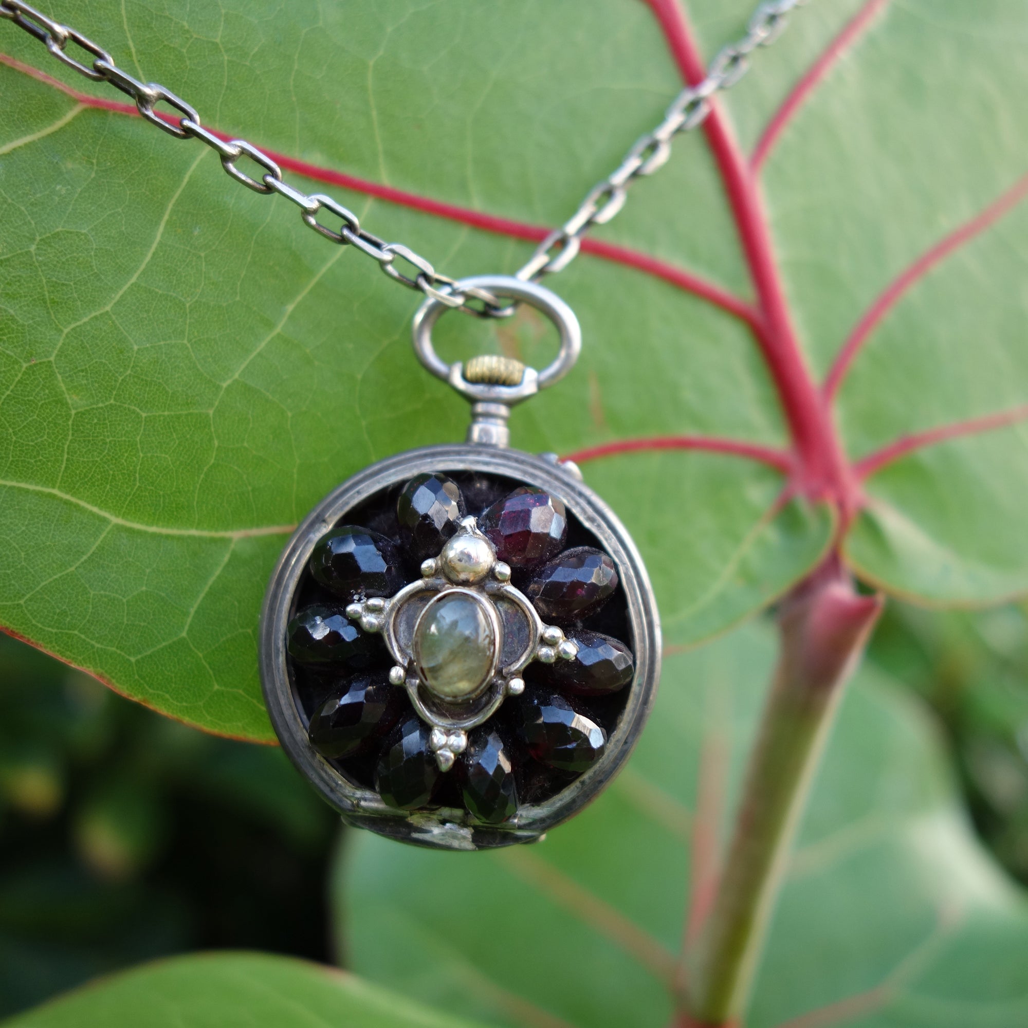 Wanderlust Bordeaux: Garnet Mosaic in 1840's Vintage Watch