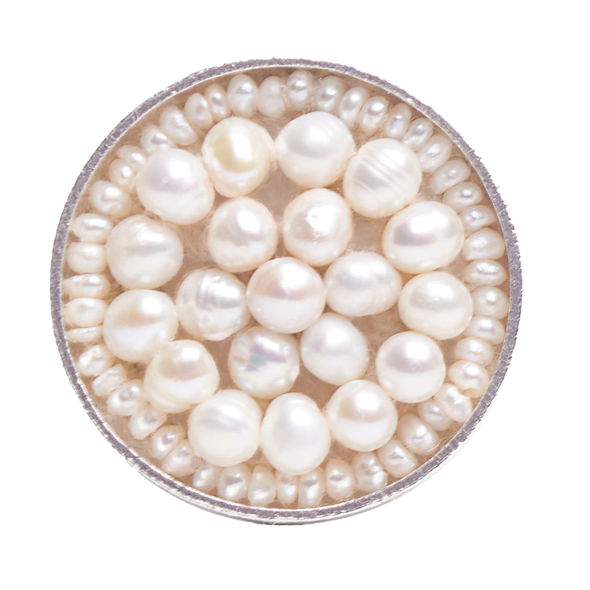 White Pearl Iconic Mosaic Ring (Wanderlust Paris)